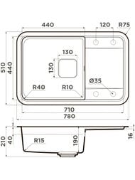  Omoikiri TASOGARE 78-PA (780510190) , , - 4993746