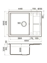  Omoikiri SUMI 65-PL (650500230) , ,  4993675