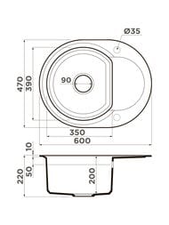  Omoikiri SAKAIME 60E-SA (600470220) , ,  4993122