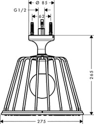   Axor LampShower Nendo 26032000 275  , 1jet, 