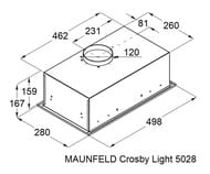  Maunfeld Crosby Light 5028 White (495x280x167) 850 3/ ,  -00022178