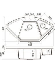  Omoikiri YONAKA 98-C-CA (980510230) , , , - 4993713