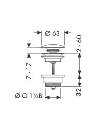 Hansgrohe  Push-open    ,    50100340