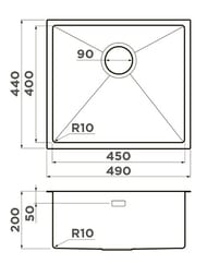  Omoikiri TAKI 49-U/IF GB (490440200) , , 4997018