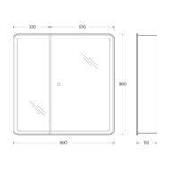   BelBagno (800150800) 2 , ,  SPC-MAR-800/800-2A-LED-TCH