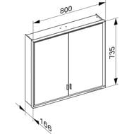 - Keuco Royal Lumos 800x735x166 , , , , . 14302172301