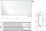   PURMO Plan Ventil Compact 33 :5001100x152 . . 1/2" 2774 