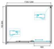   BelBagno Due (1200x800x1900) DUE-AH-1-120/80-C-CR  , 