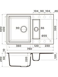  Omoikiri SAKAIME 78-2-BL (780500234) ,  , ,  4993114