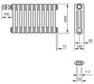  Zehnder Charleston 3180  10 ,   1/2", 