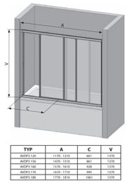    RAVAK AVDP3-150 (1470-15101370)  ,  Transparent