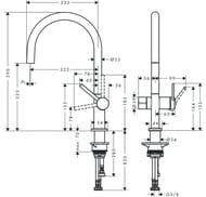  Hansgrohe Talis M54   220   , 1jet  72805800