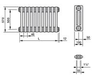  Zehnder Charleston 3057  12 ,   3/4", 888 , 