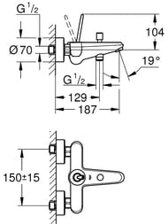  Grohe EuroDisc Joystick 23431000  /,  , 