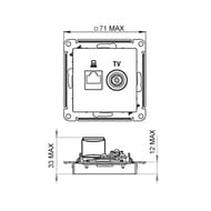  Systeme Electric ATLASDESIGN  + RJ45+TV  5E  ATN000889