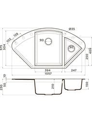  Omoikiri SAKAIME 105C-BL (1057575230) , , ,  4993123