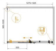   CEZARES STYLUS-SOFT (1275-1325x980-1005x1950) AH-1-130/100-C-Cr  /