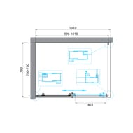   BelBagno Uno (10008001950) UNO-195-AH-1-100/80-P-Cr   ./ 