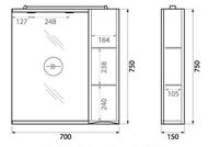   BelBagno MARINO 700150750  LED,  MARINO-SPC-700/750-1A-BL-P-R