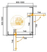   CEZARES SLIDER (900-1000900-10001950) A-2-90/100-GRIGIO-NERO  /