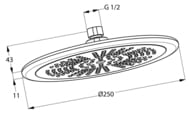   KLUDI FRESHLINE DN 15  d 250 ,  6751105-00