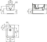   Ideal Standard BLEND CUBE 360x540x250   ,  T368701