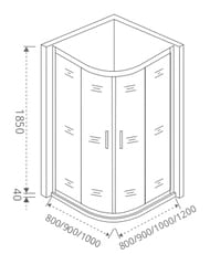   GOOD DOOR BAS INFINITY R-90-G-CH (9090) , . ,  6