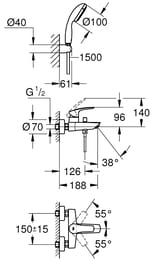  Grohe EuroSmart 33302003  , ,   , 