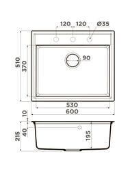  Omoikiri DAISEN 60-SA (600510200) , ,  4993623