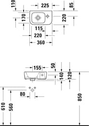  DURAVIT DuraStyle 360220120   . ,   0713360000