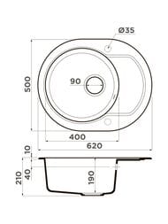  Omoikiri MANMARU 62-CA (620500207) , , - 4993352