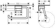    Hansgrohe AddStoris 41772140 ,  , . 