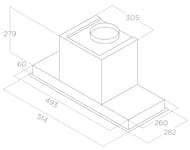  ELICA Hidden 2.0 @ BLGL/A/52 LED, 514282 , 1300 3/, 277 , Wi-Fi,  PRF0164361