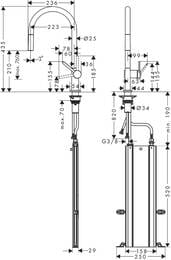  Hansgrohe Talis M54   210  ,   1jet sBox  72803800