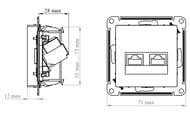  Systeme Electric ATLASDESIGN   RJ45+RJ45  5E  ATN001085