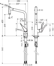  Hansgrohe Metris M71   320   2    14820800