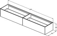    Ideal Standard CONCA (2385x505x360) 2 ,   T4333Y4