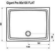    RAVAK Galaxy Gigant Pro Flat 100x80 (1000800x30) 