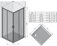    RAVAK BLIX BLRV2K-80 (8001900)  , , +Transparent