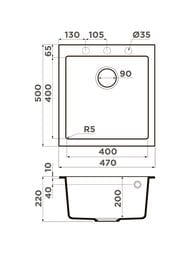  Omoikiri BOSEN 47-BE (470500220) , ,  4993587