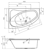   RIHO ARYL 153x100 R  ,   (   )