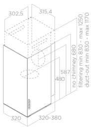  ELICA Haiku BL/A/32 LED, 320320-380 , 1200 3/, 277 ,   PRF0146263