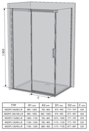   RAVAK MATRIX MSDPS-110/80 L (11058051950)  , +Transparent