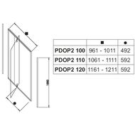   RAVAK PIVOT PDOP2-110 (1061-11111900) , , +Transparent