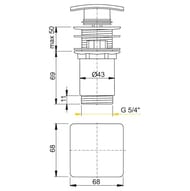 !   Alcaplast A393 CLICK-CLACK 1 1/4", ..,  . 