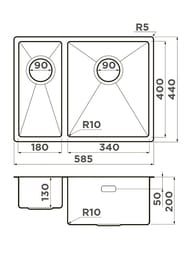  Omoikiri TAKI 58-2-U/IF-IN-R (585440200)  , .  4993767