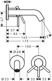  Hansgrohe Tecturis S   ,  165 ,  73350000