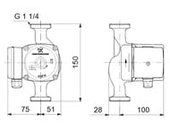   GRUNDFOS UP 20-30 NK 150  , 75,   59643501