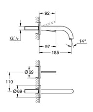  Grohe Atrio 19287003    2 ,  , 