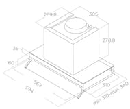  ELICA Boxin IX/A/60 LED, 600310-340 , 750 3/, 95 , . PRF0097835B